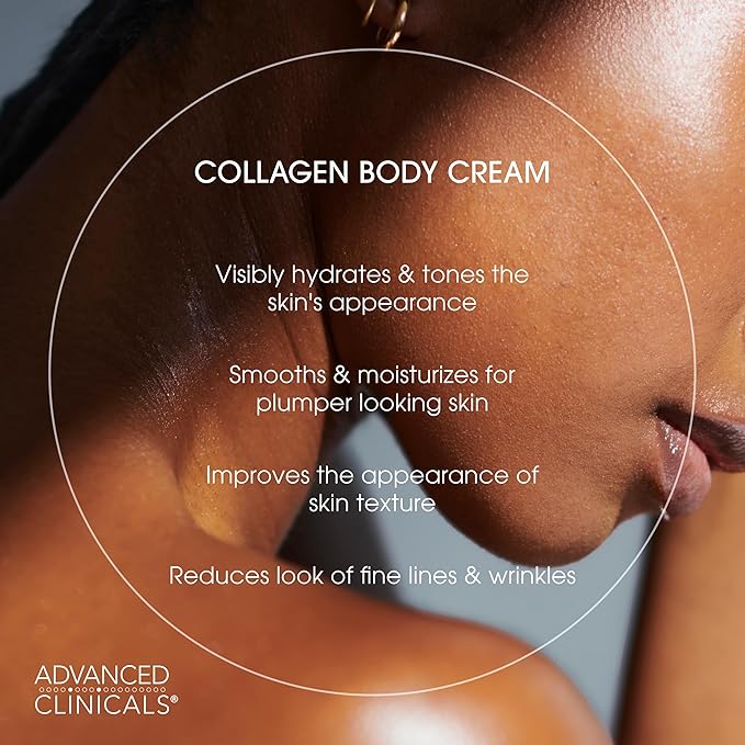 Advanced Clinicals Unscented Collagen Body Cream & Face Moisturizer + Green - Image 9