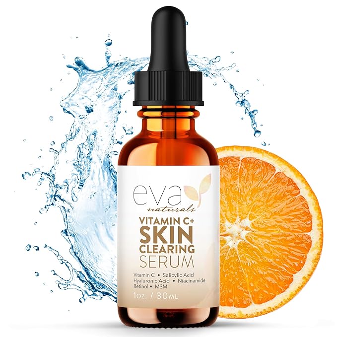 Vitamin C Serum for Face with Retinol & Salicylic 0.83% + Hyaluronic | Skin by EvaNaturals