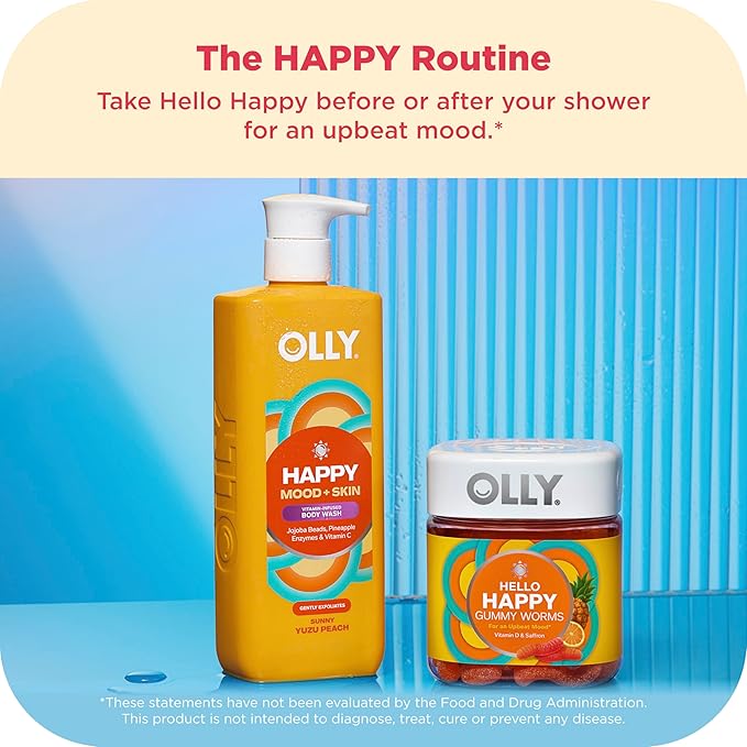 OLLY Exfoliating Body Wash Happy Mood + Skin jojoba beads, pineapple enzymes & - Image 9