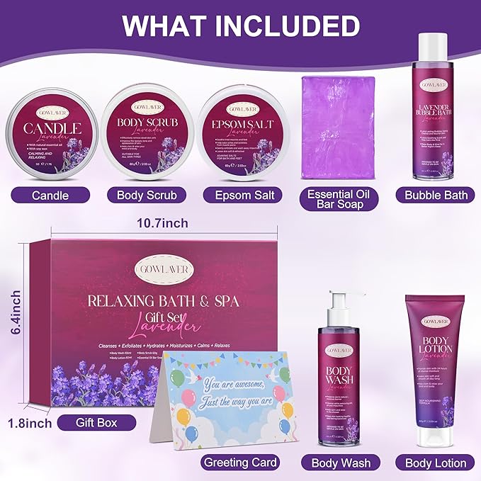 Gifts for Women, Relax Stress Relief Birthday Gifts for Women Spa Basket Self - Image 5