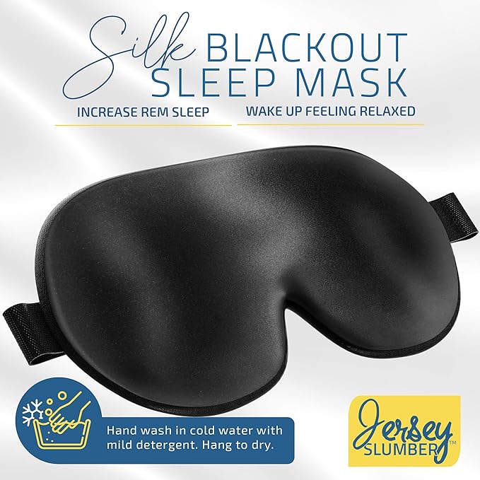 Silk Sleep Eye Mask for Men Women, Comfortable Super Soft Eye Mask - Image 2