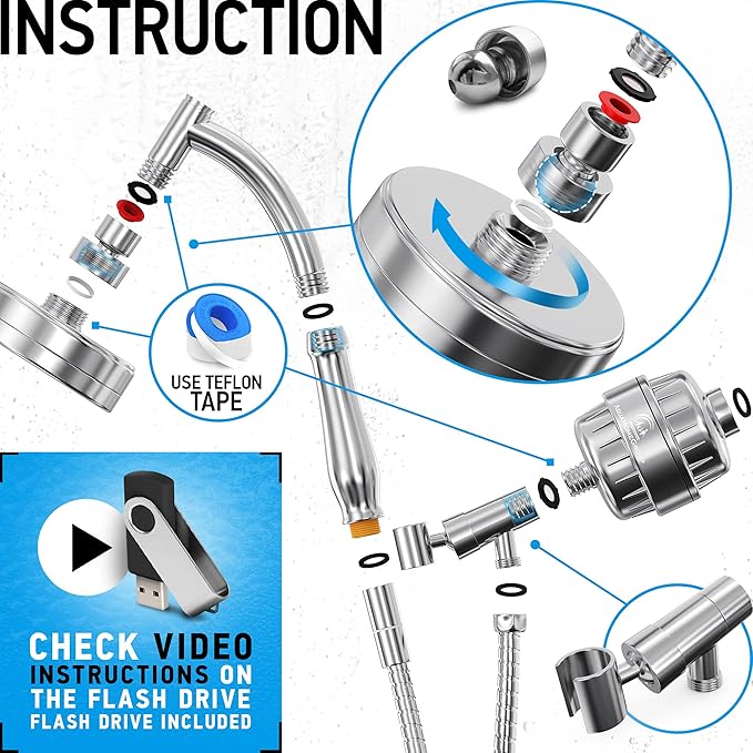 Handheld Shower Head With Filter - Image 2