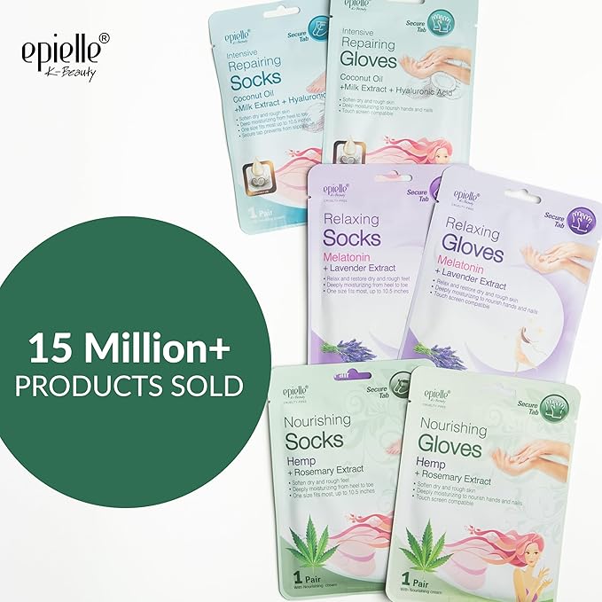 Epielle Nourishing Foot Mask 6 Pairs, Repair and Soften - Image 3