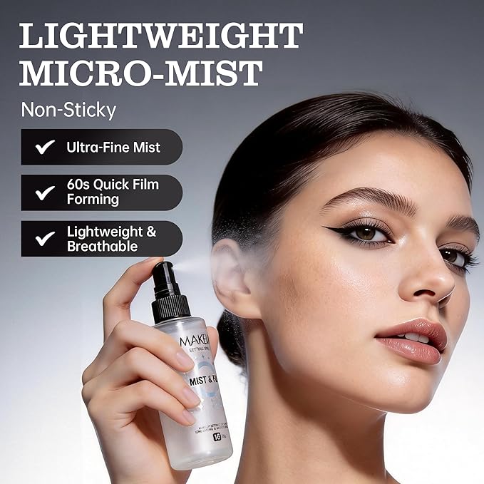 Setting Spray for Makeup, 16 Hr Long Lasting Fixing Spray Waterproof Transfer - Image 8