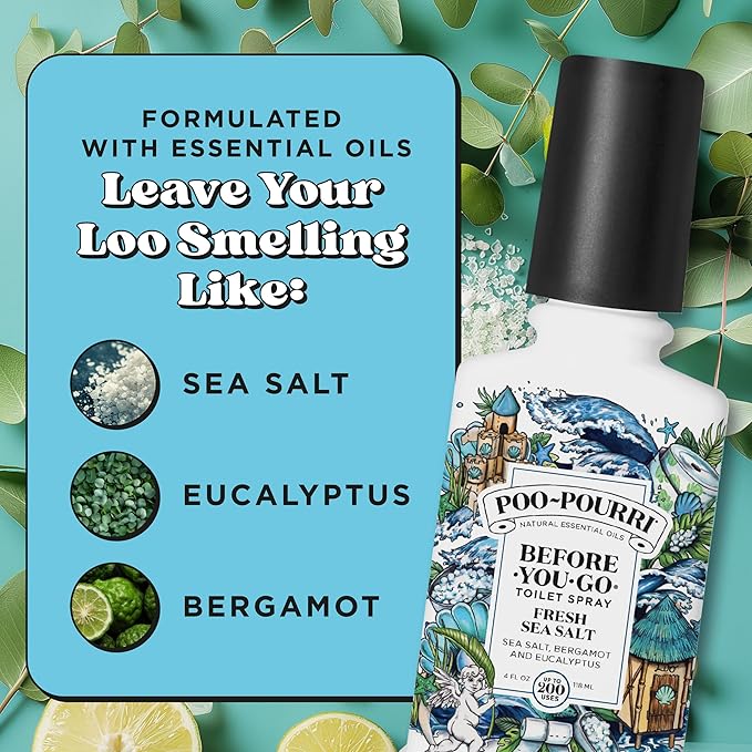 Poo-Pourri Before-You-Go Toilet Spray, Fresh Sea Salt, 4 Fl Oz, Bathroom Odor - Image 7