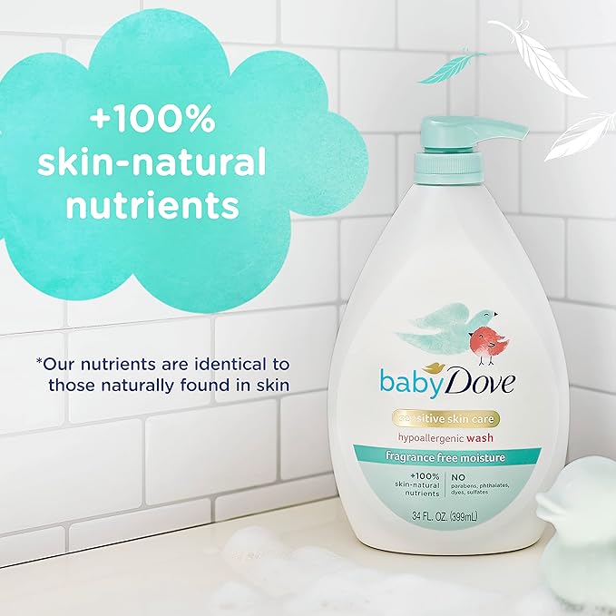 Baby Dove Sensitive Skin Care Baby Wash Fragrance Free Moisture - Image 7
