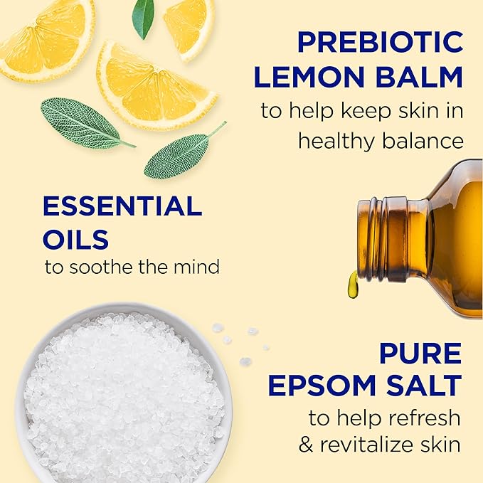 Dr Teal's Foaming Bath with Pure Epsom Salt, Prebiotic Lemon Balm & Essential - Image 2
