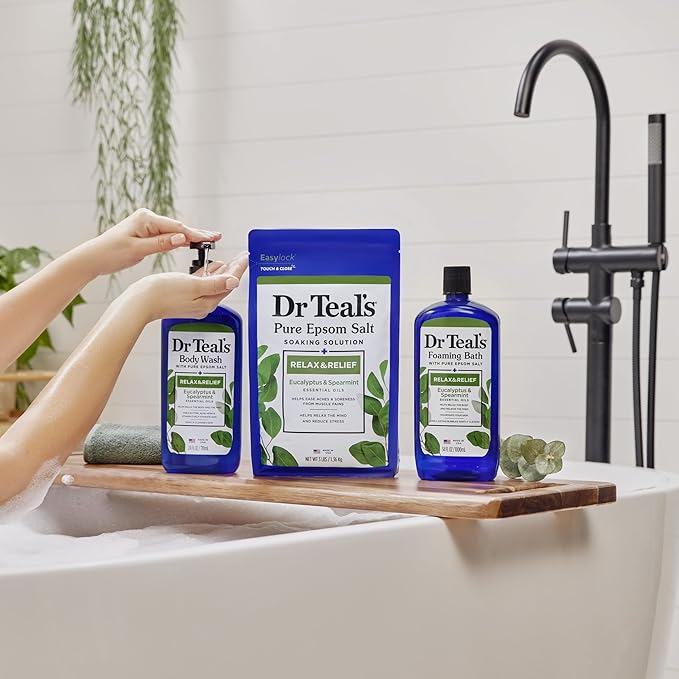 Dr Teal's Body Wash with Pure Epsom Salt, Relax & Relief with Eucalyptus & - Image 6