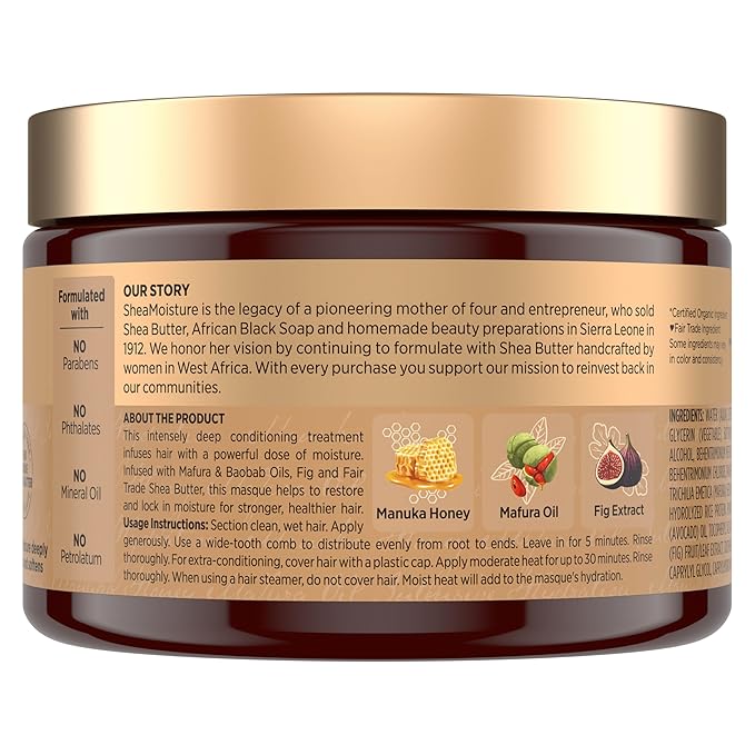 Shea Moisture Intensive Hydration Hair Masque Manuka Honey & Mafura Oil - Image 2