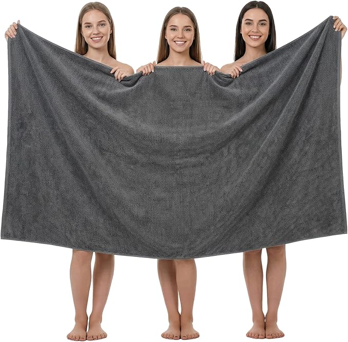 REDKISS Pack of 1 Jumbo Bath Sheet, 40 x 80 Inches Microfiber Oversized Bath by REDKISSOnline