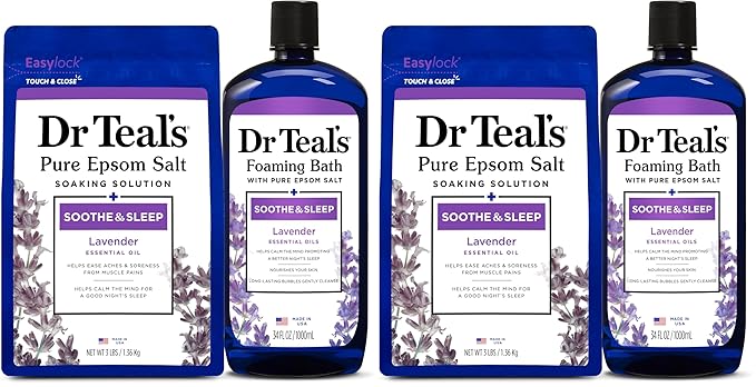 Dr. Teal's Epsom Salt Soaking Solution and Foaming Bath by DrTeals