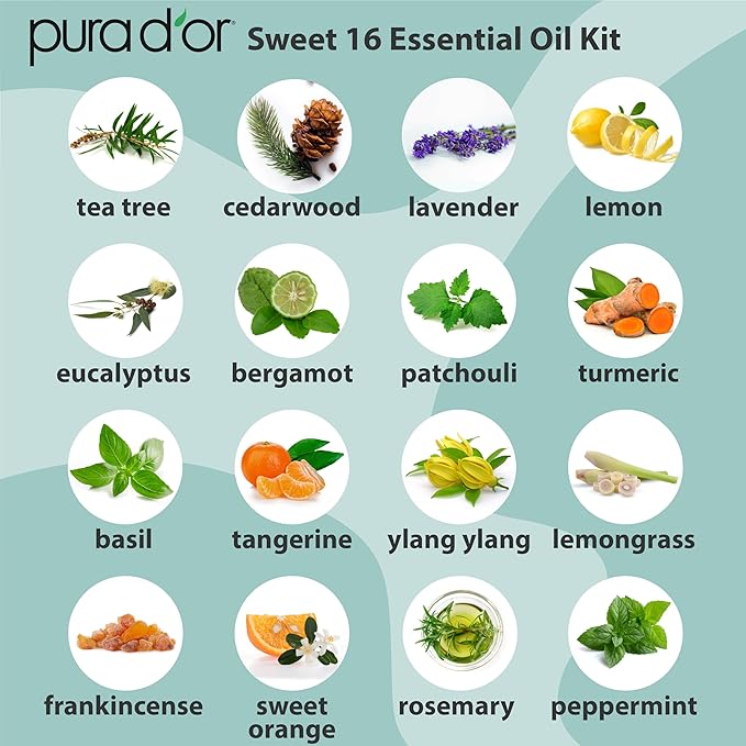 PURA D'OR Organic Sweet16 Essential Oils Set - Image 5