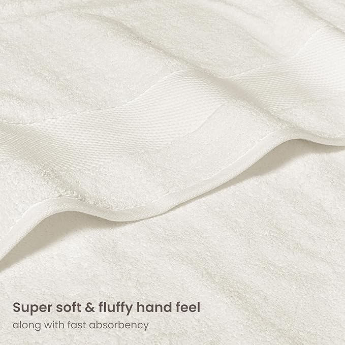 BIOWEAVES 100% Organic Cotton 700 GSM Plush Bath Towels 30" x 58" GOTS Certified - Image 3