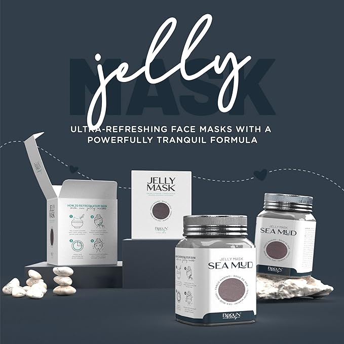 BRÜUN Jelly Mask Jar Sea Mud Peel-Off Face Care Rubber Mask | 23 fl oz Skin - Image 2