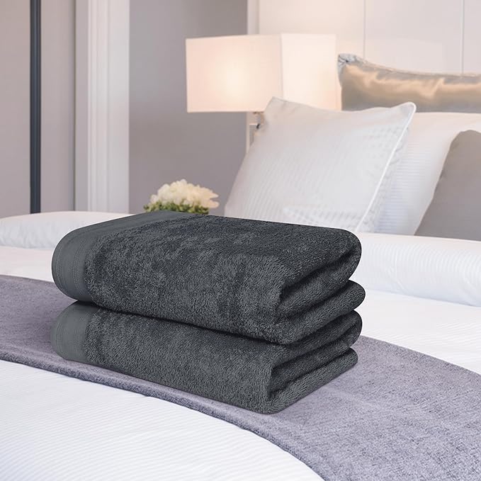 Cotton 2 Pack Oversized Bath Towel Set 28x55 inches, Large Bath Towels - Image 3