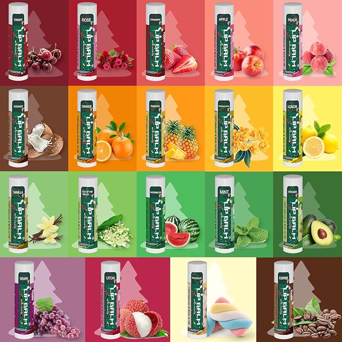 Yopela 19 Pack Christmas Natural Lip Balm Bulk - Image 2