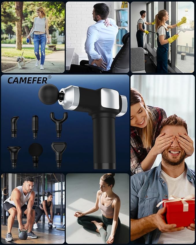 Massage Gun Deep Tissue, Portable Percussion Electric Muscle Massager - Image 8