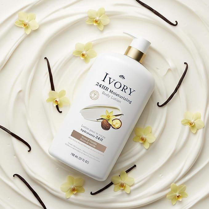 Ivory Hand & Body Lotion + Body Wash Bundle, Oatmilk Scent, 24hr Moisturizing & - Image 2