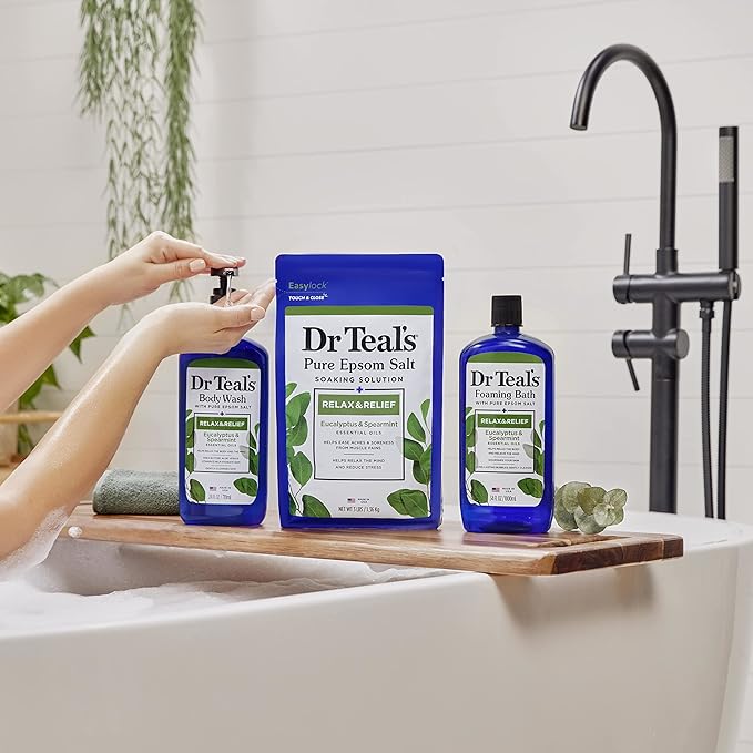 Dr Teal's Body Wash with Pure Epsom Salt, Relax & Relief with Eucalyptus & - Image 6