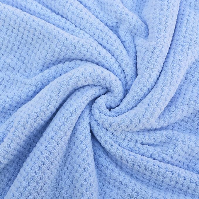 4 Pack Bath Towel Set, Lightweight Waffle Bath Towel Set, Microfiber Super Soft - Image 5