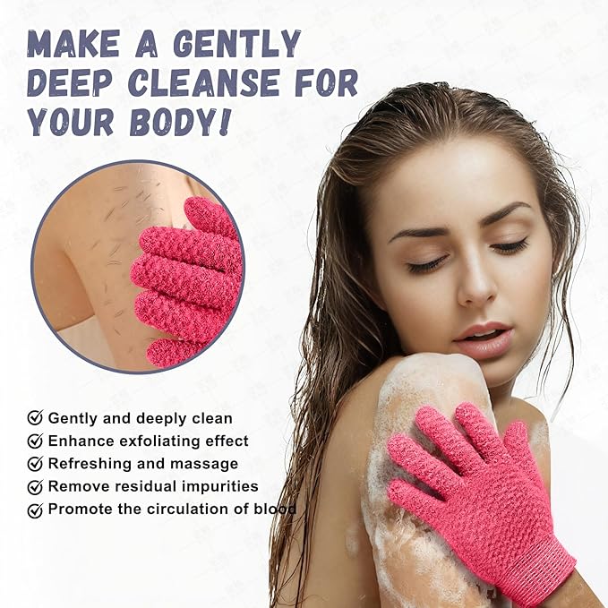 Exfoliating Dual Texture Bath Gloves - Image 2