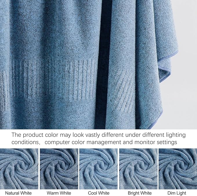SEISSO Large Bath Towels Set of 4-35 x 63 Inches Super Absorbent & Lightweight - Image 8