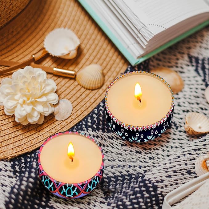 Set of 24 Small Scented Candles Soy Wax Aromatherapy Candles 2.5 OZ Portable - Image 4