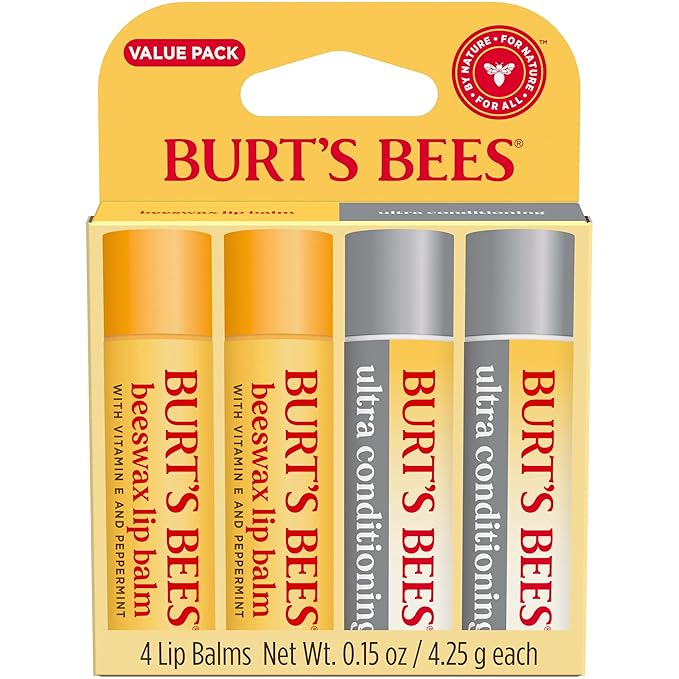 Burt's Bees Lip Balm Beeswax and Ultra Conditioning Lip Balm Pack, Hydrating - Image 10