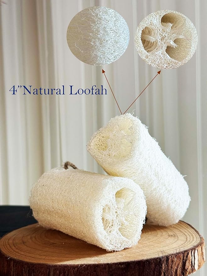 100% Natural Loofah Exfoliating Body and Face Sponge Scrubber - Image 3