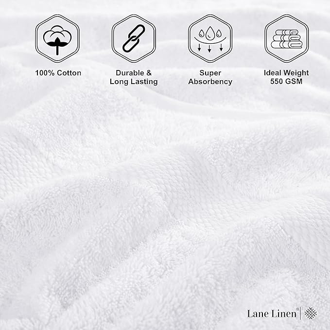 LANE LINEN Set of 4 Bath Towel - Image 6