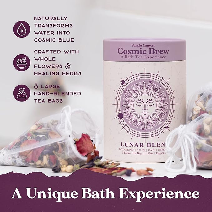 Lunar Blend Bath Tea by Purple Canyon | 3 Relaxing Bath Soaks - Image 2