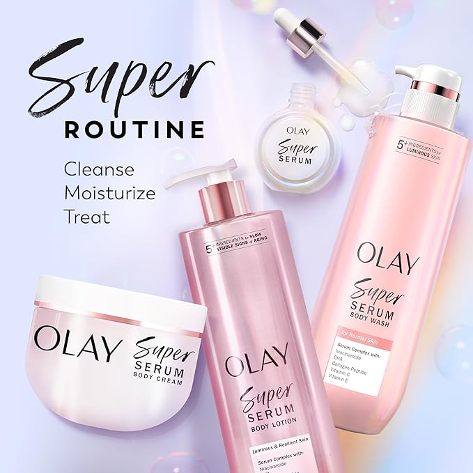 Olay Super Serum Body Wash for Normal Skin, 24hr Long Lasting Hydration - Image 11