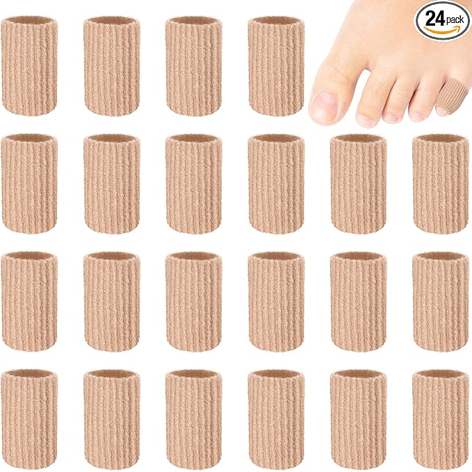 Blulu 24 Pieces Toe Tubes 0.98 Inches Cushion Tube Corn Pads by Blulu