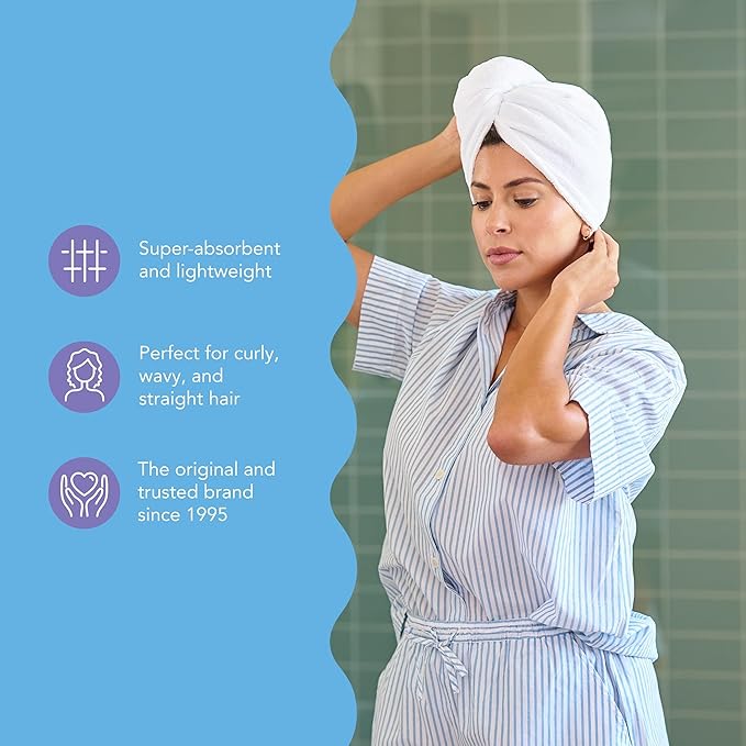 Turbie Twist 2-Pack Extra Long Microfiber Hair Towel - Image 6