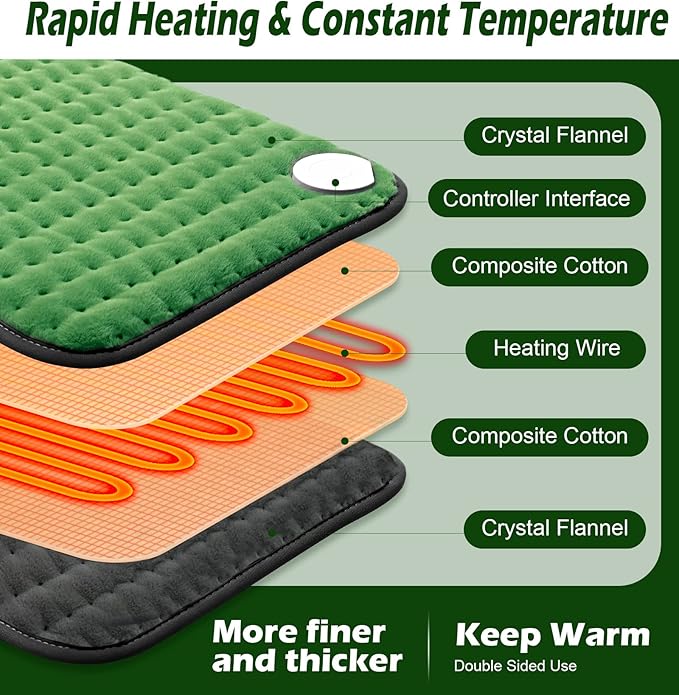 Heating pad for Back Pain Relief, Heating Pads for Neck, Fathers Mothers Day - Image 9
