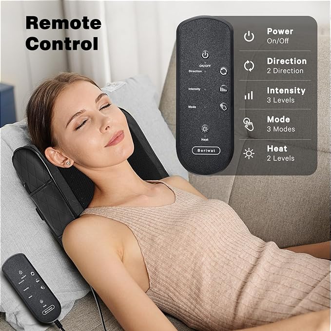 Boriwat Back Massager with Heat, Percussion & Shiatsu 2-in-1 Massager - Image 3