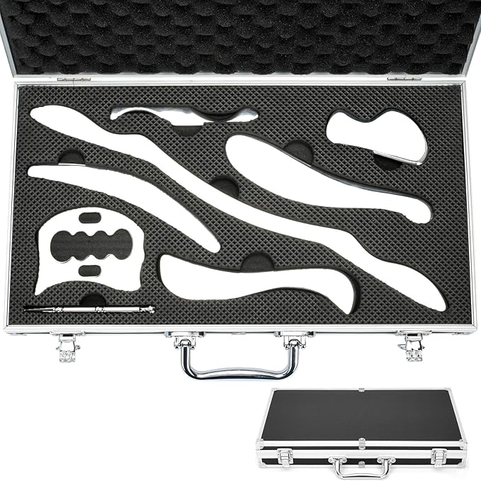8 in 1 Stainless Steel Gua Sha Muscle Scraper Massage Tool Set IASTM Tools - Image 9