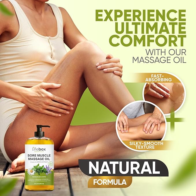 Arnica Sore Muscle Massage Oil – 100% Pure & Natural - Image 6