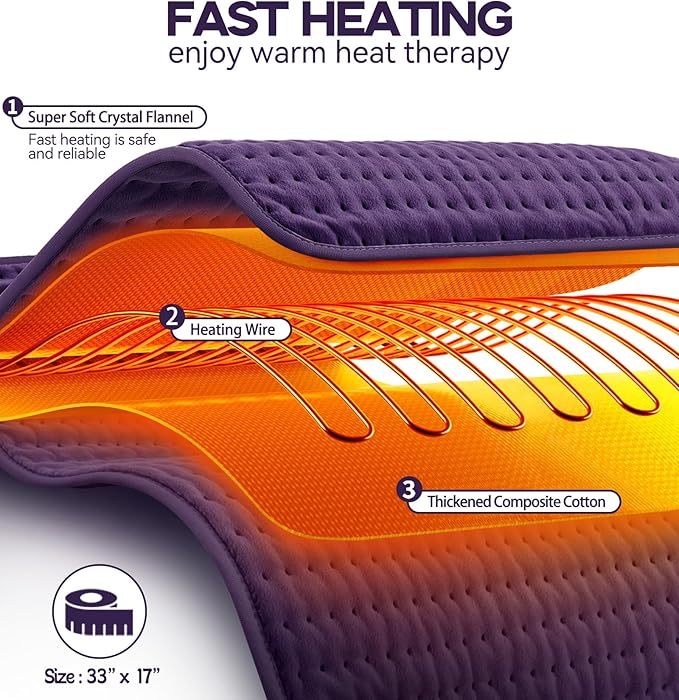 Mothers Day Gifts for Mom, Heating Pad for Back, Neck & Shoulder Pain Relief - Image 9
