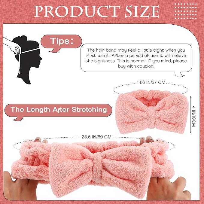 Yunlly 20 Pcs Spa Headband for Women 4 Inches Width Facial Makeup Hair Band - Image 2