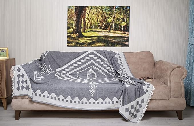 Bersuse 100% Cotton Bahamas XL Throw Blanket Turkish Towel Beach Blanket - Image 3