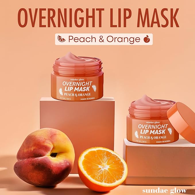 Lip Mask with Peach & Orange – Hydration, Lip Repair - Image 3