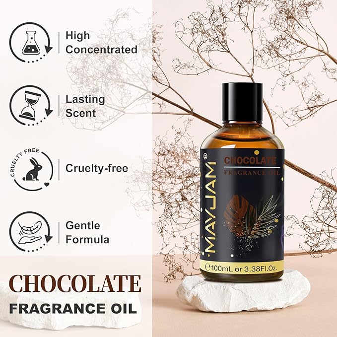 Chocolate Fragrance Oil Essential Oil, MAYJAM 3.38FL.OZ Chocolate Oil - Image 2