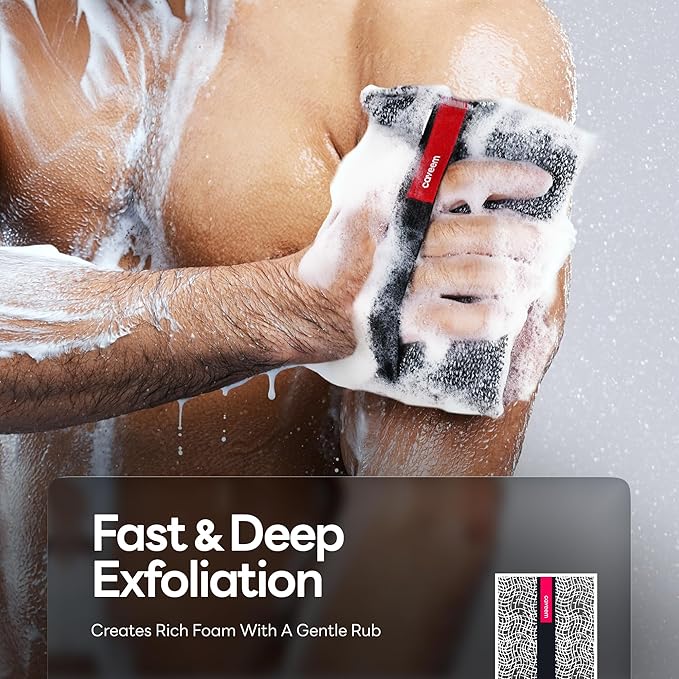 Caveem Exfoliating Body Scrubber, Large Bath and Body Scrub Buffer, Dual - Image 2