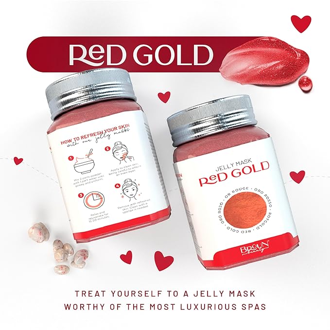 BRÜUN Jelly Mask Jar Red Gold Lactic AC AHA Peel-Off Face Care Rubber Mask | 23 - Image 5