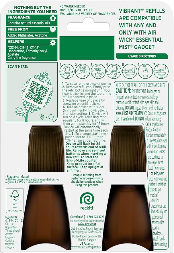 AIR WICK Essential Mist Twin Refill – White Sage & Mahogany oz. - Image 2