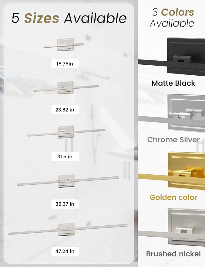 VOLISUN Modern Bathroom Vanity Light 39.4 inch, 24W Dimmable 5CCT Led Bathroom - Image 7