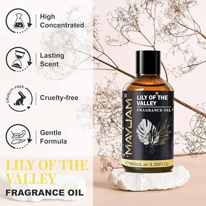 Lily of the Valley Fragrance Oil, MAYJAM 3.38FL.OZ Essential Oils - Image 2