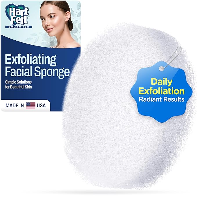 HartFelt Round Face Scrubber for Women | Reusable Facial Sponges for Daily by HartFelt
