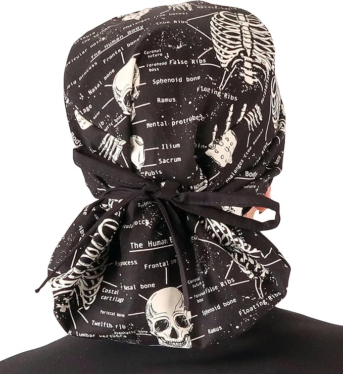 Sparkling EARTH Big Hair Ponytail Classic Surgical Style Scrub Working Cap - Image 2